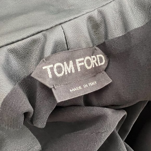 Tom Ford black faux leather black backless dress size 40 - Picture 6 of 12